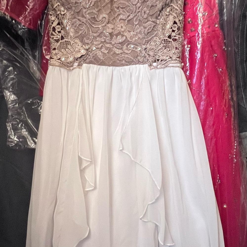 Elegant Lace and Chiffon Gown